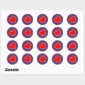 LEREN HART SYMBOOL 3D RONDE STICKER (Vel)