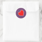 LEREN HART SYMBOOL 3D RONDE STICKER (Tas)