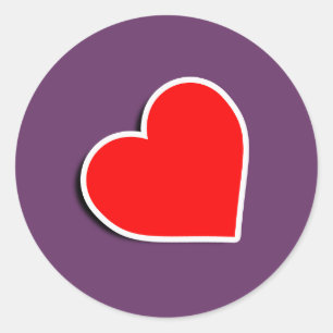 LEREN HART SYMBOOL 3D RONDE STICKER