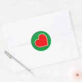 LEREN HART SYMBOOL 3D RONDE STICKER (Envelop)
