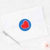 LEREN HART SYMBOOL 3D RONDE STICKER (Envelop)