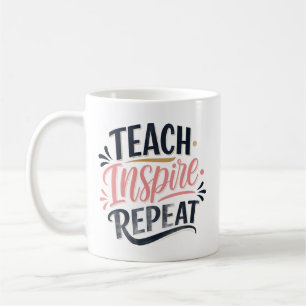 Leren Inspireren Herhalen Cadeau voor Leraar Koffiemok