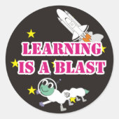 Leren is een Blast Sticker (Voorkant)