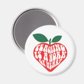 Leren is een hart- en vaatwerk magneet (Voorkant / Achterkant)