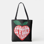 Leren is een hart- en vaatwerk tote bag (Achterkant)