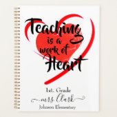 Leren is een hartgericht werk planner (Voorkant)