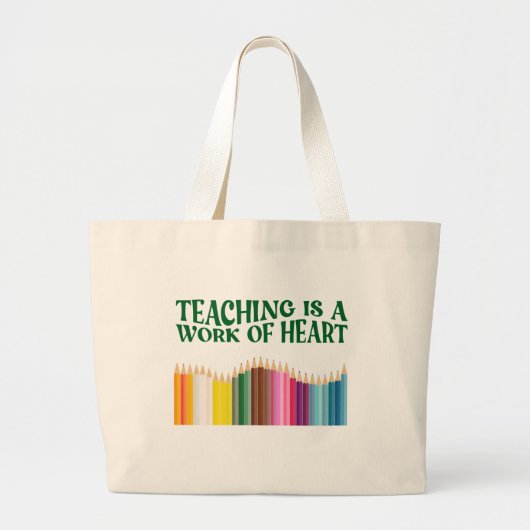 Leren is een hartverscheurend werk grote tote bag (Voorkant)