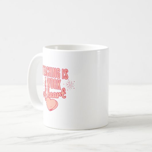 Leren is een hartverscheurend werk koffiemok (Voorkant links)