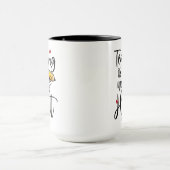 Leren is een kunstleraar mok (Midden)