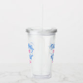 Leren is een kunstwerk acryl drinkbeker (Rechts)