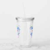 Leren is een kunstwerk acryl drinkbeker (Links)