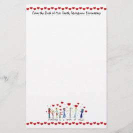 Leren is een kunstwerk briefpapier