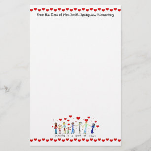 Leren is een kunstwerk briefpapier