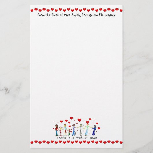 Leren is een kunstwerk briefpapier (Voorkant)