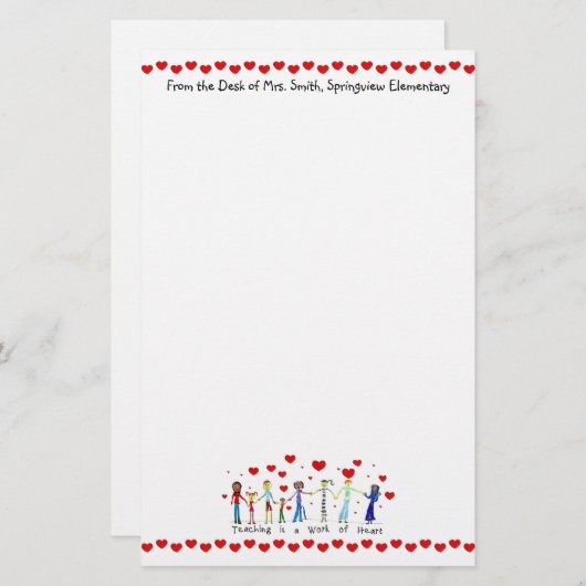 Leren is een kunstwerk briefpapier (Voorkant / Achterkant)