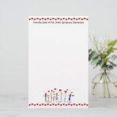 Leren is een kunstwerk briefpapier (Staand voorkant)