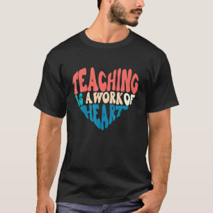Leren is een kunstwerk dat teruggaat naar leraar a t-shirt
