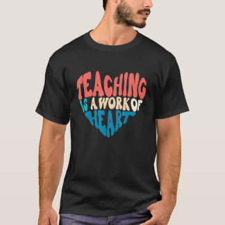 Leren is een kunstwerk dat teruggaat naar leraar a t-shirt