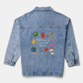 Leren is een kunstwerk denim jacket (Achterkant)