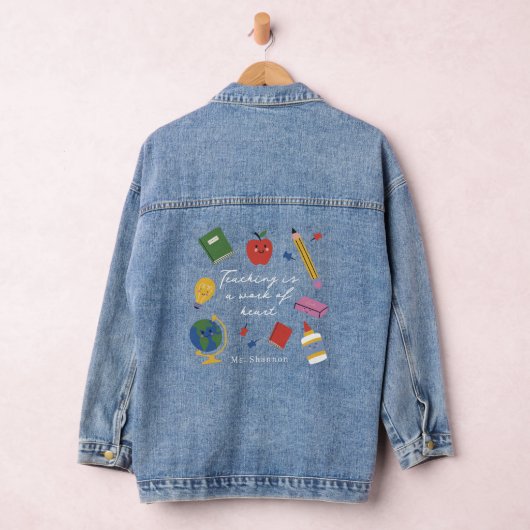 Leren is een kunstwerk denim jacket (Hangar)
