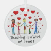 Leren is een kunstwerk glas ornament (Voorkant)