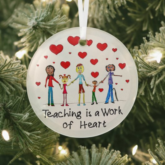 Leren is een kunstwerk glas ornament (Insitu)