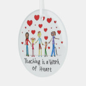 Leren is een kunstwerk glas ornament (Voorkant links)