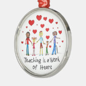 Leren is een kunstwerk glas ornament (Links)