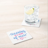 Leren is een kunstwerk kartonnen onderzetters (Insitu)