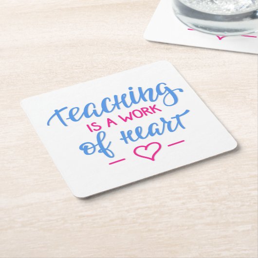 Leren is een kunstwerk kartonnen onderzetters (Schuin)