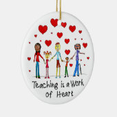 Leren is een kunstwerk keramisch ornament (Rechts)