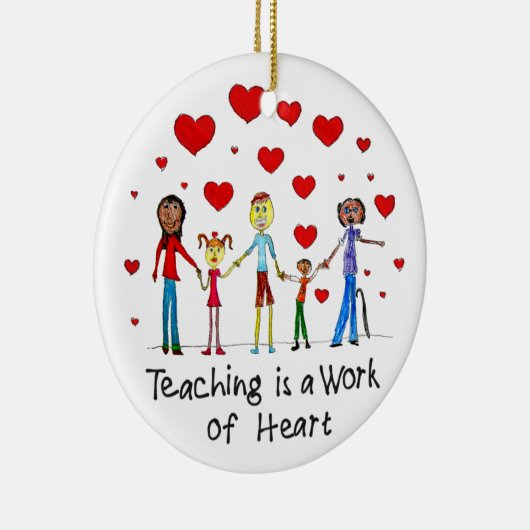 Leren is een kunstwerk keramisch ornament (Rechts)