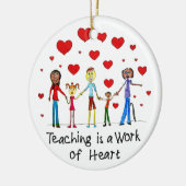 Leren is een kunstwerk keramisch ornament (Links)