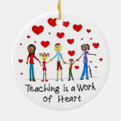 Leren is een kunstwerk keramisch ornament (Achterkant)