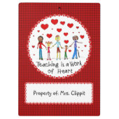 Leren is een kunstwerk klembord (Achterkant)