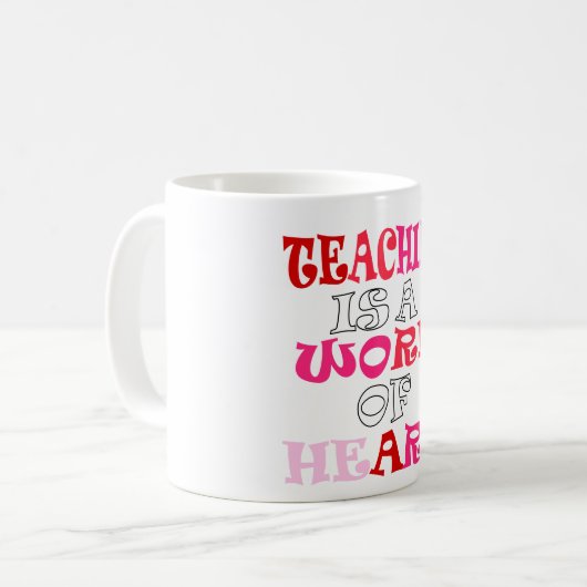 Leren is een kunstwerk koffiemok (Voorkant links)