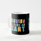Leren is een kunstwerk koffiemok (Voorkant links)