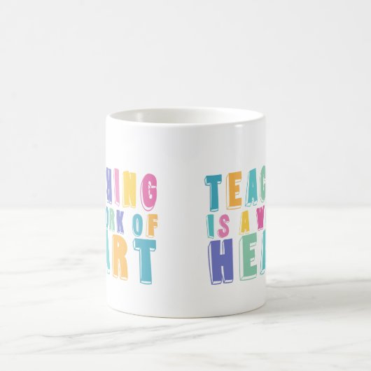 Leren is een kunstwerk koffiemok (Center)