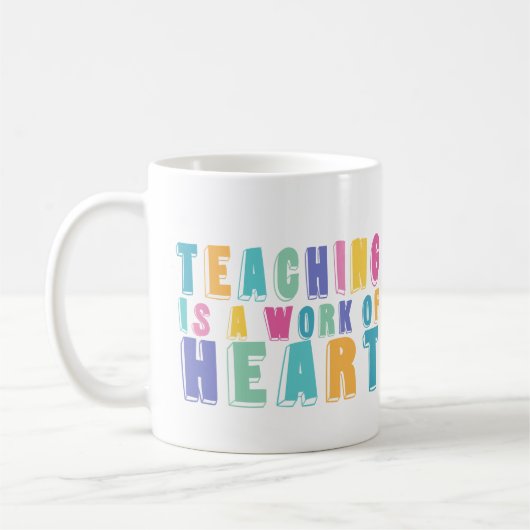 Leren is een kunstwerk koffiemok (Links)