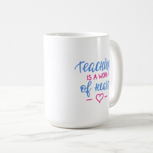 Leren is een kunstwerk koffiemok (Voorkant rechts)