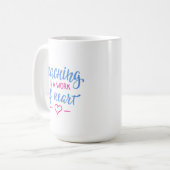 Leren is een kunstwerk koffiemok (Voorkant links)