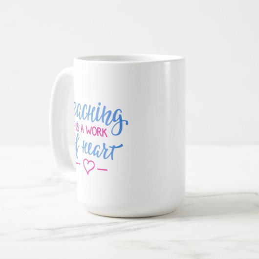 Leren is een kunstwerk koffiemok (Voorkant links)