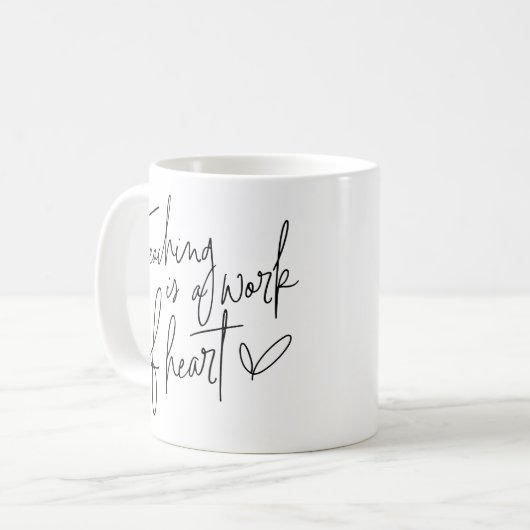 Leren is een kunstwerk koffiemok (Voorkant links)