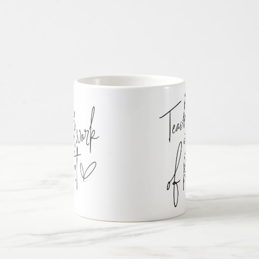 Leren is een kunstwerk koffiemok (Center)