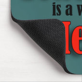 Leren is een kunstwerk muismat (Hoek)