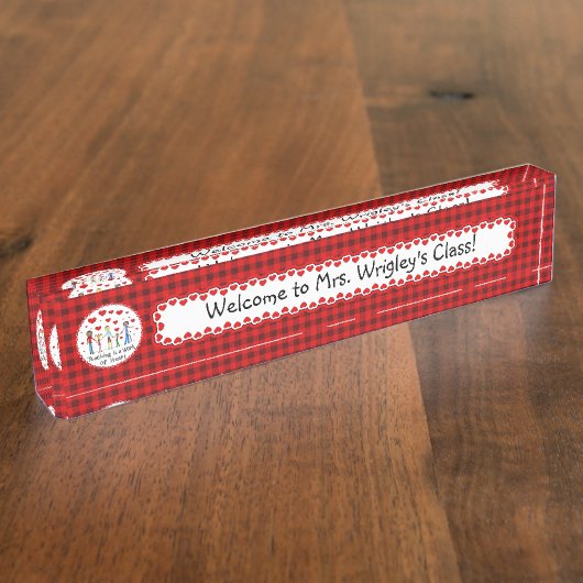 Leren is een kunstwerk naambordje (Zijkant)