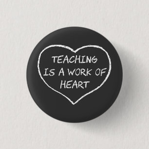 Leren is een kunstwerk ronde button 3,2 cm