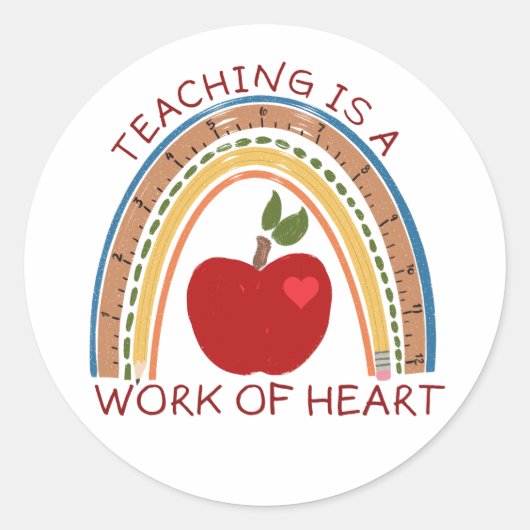 Leren is een kunstwerk ronde sticker (Voorkant)