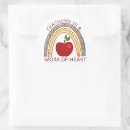 Leren is een kunstwerk ronde sticker