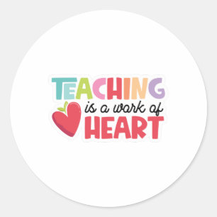Leren is een kunstwerk ronde sticker